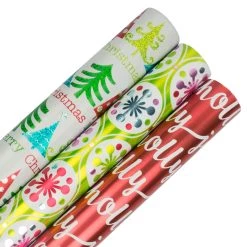 Deals 😍 JAM Paper Jolly Winter 🎄 Christmas Gift Wrap Set, 3ct ⭐