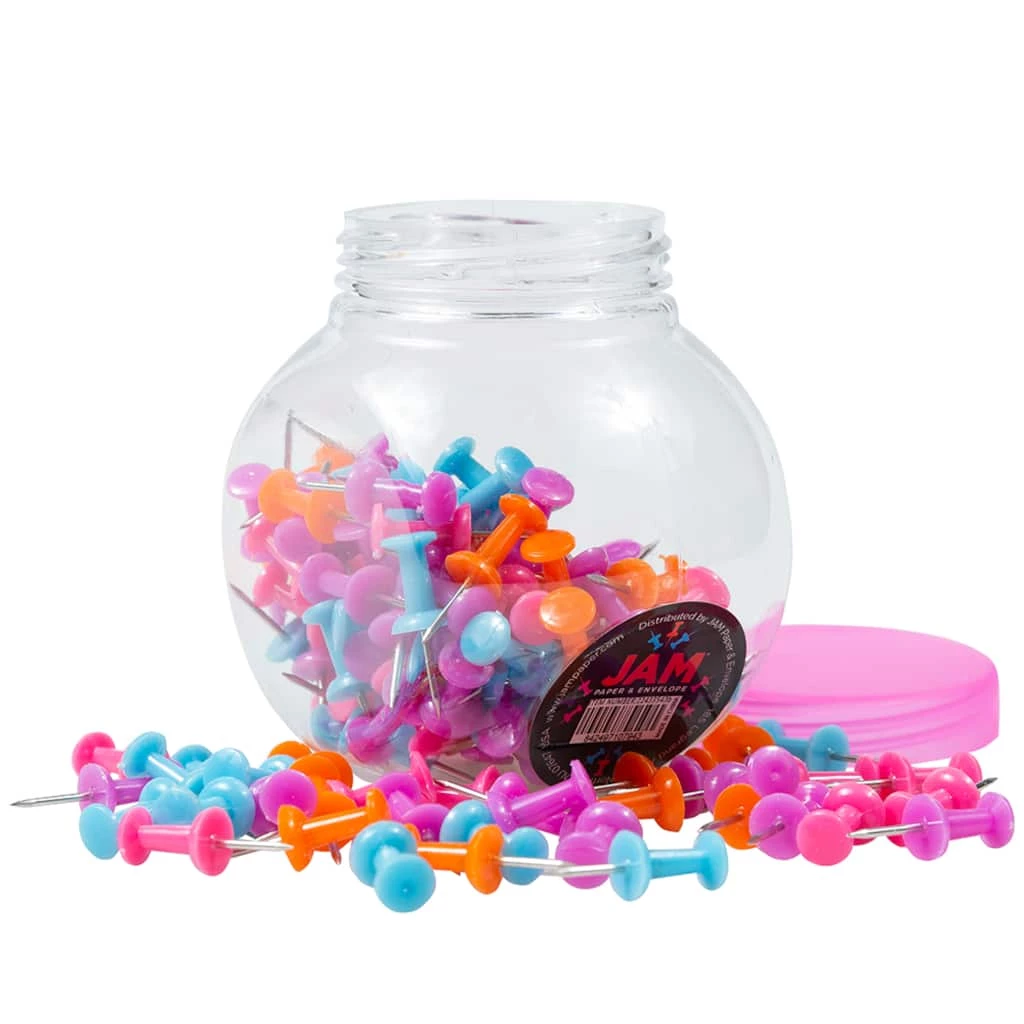 Cheapest π JAM Paper Colorful Push Pin Jar, 2ct. π― 4 Cheapest π JAM Paper Colorful Push Pin Jar, 2ct. π― - Image 2