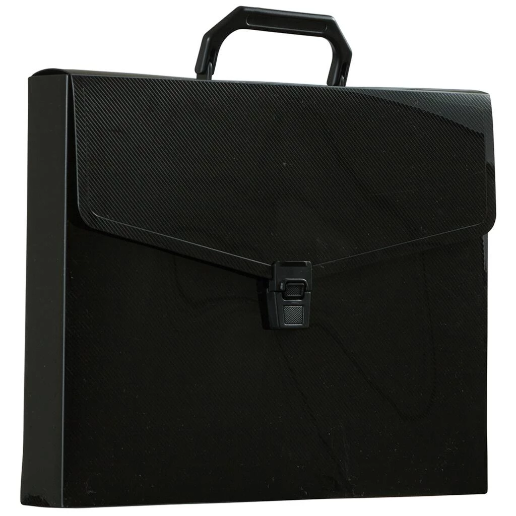 New π JAM Paper Black Plastic Portfolio Briefcase with Handles 12" x 9.5" π 4 New π JAM Paper Black Plastic Portfolio Briefcase with Handles 12" x 9.5" π - Image 2