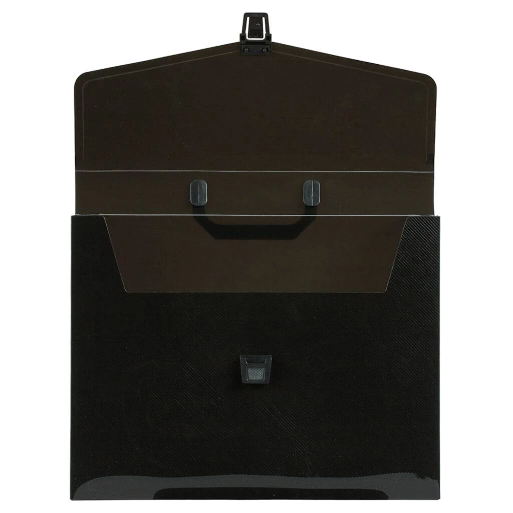 New π JAM Paper Black Plastic Portfolio Briefcase with Handles 12" x 9.5" π 5 New π JAM Paper Black Plastic Portfolio Briefcase with Handles 12" x 9.5" π - Image 3