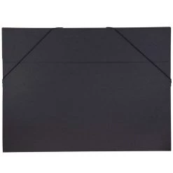 Promo 😀 JAM Paper Black Kraft Portfolio with Elastic Closure 14.5" x 19.5" 🌟