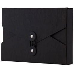 Cheap 🎁 JAM Paper Black Kraft Portfolio with Button and String Tie Closure 5.5" x 8.5" 🤩 -Jam Paper Shop D336299S 3