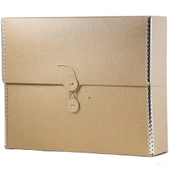 Deals 🥰 JAM Paper Kraft Brown with Metal Edge Button & String Tie Portfolio 9.5" x 12" ⭐ -Jam Paper Shop D336313S 3