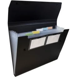 Discount ❤️ JAM Paper 9" x 13" Black Plastic Snap Closure Accordion Folder 😍