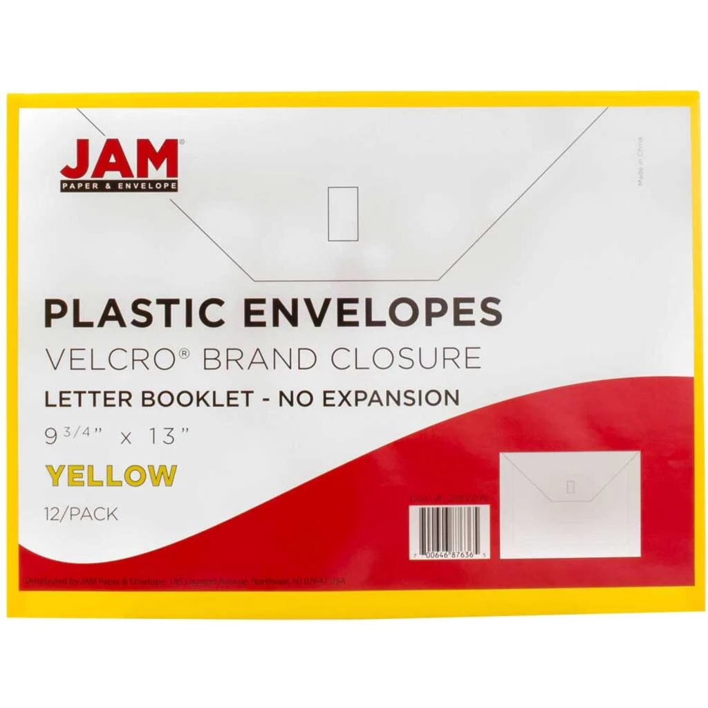 Best deal π₯° JAM Paper 9.5" x 12.5" Yellow Plastic Hook & Loop Closure Envelopes, 12ct. π 5 Best deal π₯° JAM Paper 9.5" x 12.5" Yellow Plastic Hook & Loop Closure Envelopes, 12ct. π - Image 3