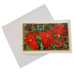Buy 😉 JAM Paper A8 Modern Poinsettia 🎄 Christmas Cards & Envelopes, 10ct. 🔔 -Jam Paper Shop D336924S 4