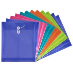 Coupon 😀 JAM Paper 9.75" x 11.75" Plastic Button & String Tie Closure Envelopes, 12ct. 🔥