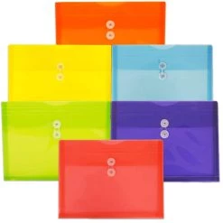 Deals 👍 JAM Paper 9.75" x 13" Plastic Button & String Tie Closure Envelopes, 6ct. ✨