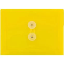 Outlet 🤩 JAM Paper 5.5" x 7.5" Button & String Tie Closure Plastic Envelopes, 12ct. 😉