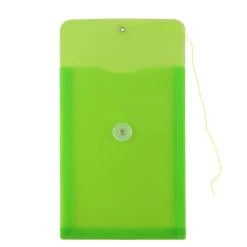 Deals 😍 JAM Paper 6.25" x 9.25" Lime Green Button & String Closure Plastic Envelope, 12ct. 🎁 -Jam Paper Shop D337054S 2