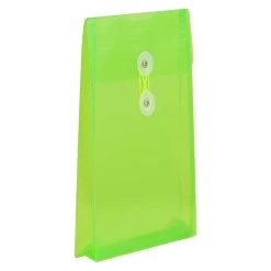 Deals 😍 JAM Paper 6.25" x 9.25" Lime Green Button & String Closure Plastic Envelope, 12ct. 🎁 -Jam Paper Shop D337054S 3