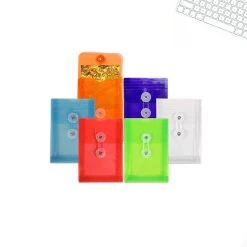 Discount 🤩 JAM Paper 4.25" x 6.25" Assorted Button & String Tie Closure Plastic Envelopes, 6ct. 🤩 -Jam Paper Shop D337071S 3