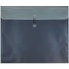 Promo 🛒 JAM Paper 15" x 18" Metallic Charcoal Blue Button & String Closure Plastic Envelope, 12ct. 😉 -Jam Paper Shop D337087S 1