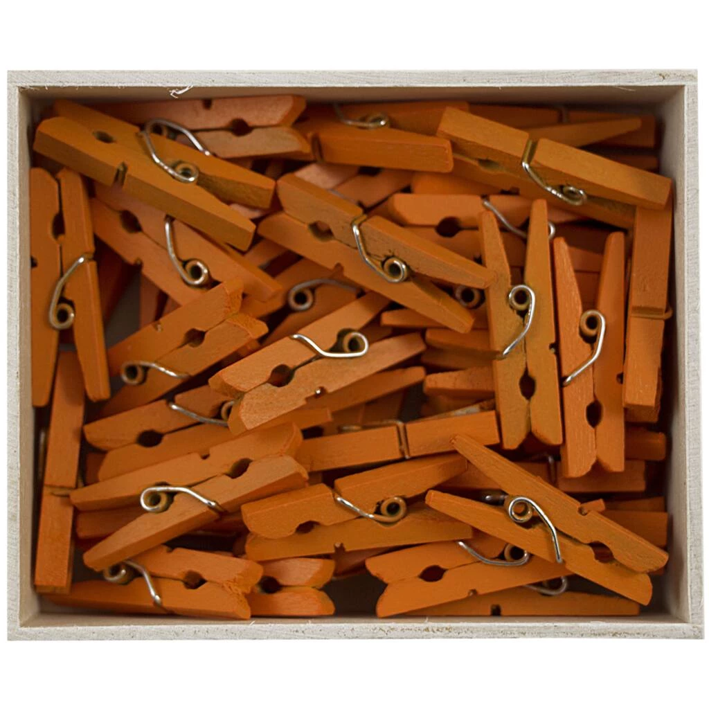 Budget π JAM Paper 1.125" Wood Clip Clothespins, 100ct. π 4 Budget π JAM Paper 1.125" Wood Clip Clothespins, 100ct. π - Image 2