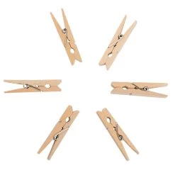 New π JAM Paper 2" Natural Wood Clip Clothespins, 24ct. β 8 New π JAM Paper 2" Natural Wood Clip Clothespins, 24ct. β -Jam Paper Shop D337240S 3