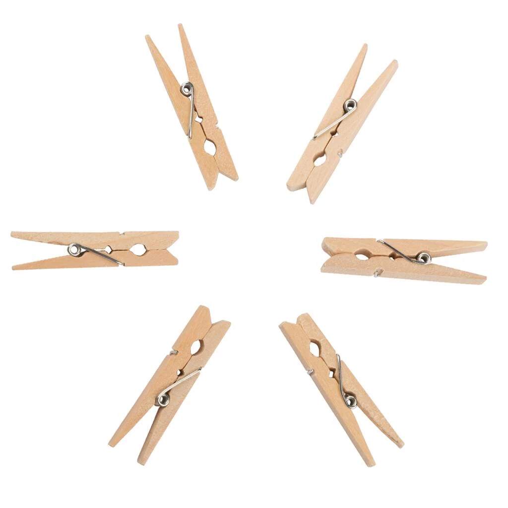 New π JAM Paper 2" Natural Wood Clip Clothespins, 24ct. β 5 New π JAM Paper 2" Natural Wood Clip Clothespins, 24ct. β - Image 3