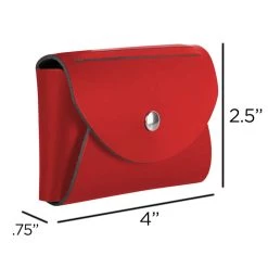Buy 🛒 JAM Paper Italian Leather Business Card Holder Case with Round Flap 🎉 -Jam Paper Shop D337392S 4