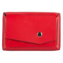 Outlet 🎉 JAM Paper Italian Leather Business Card Holder Case with Angular Flap ⌛