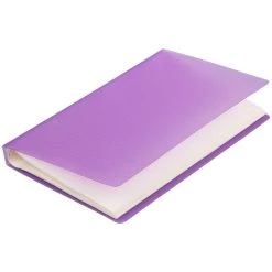 Budget ❤️ JAM Paper Purple Wallet Size Business Card Book, 12ct. 🌟 -Jam Paper Shop D337409S 3