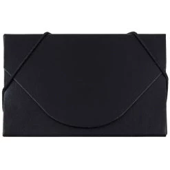 Budget β€οΈ JAM Paper Black Chipboard Business Card Holder Case with Round Flap π