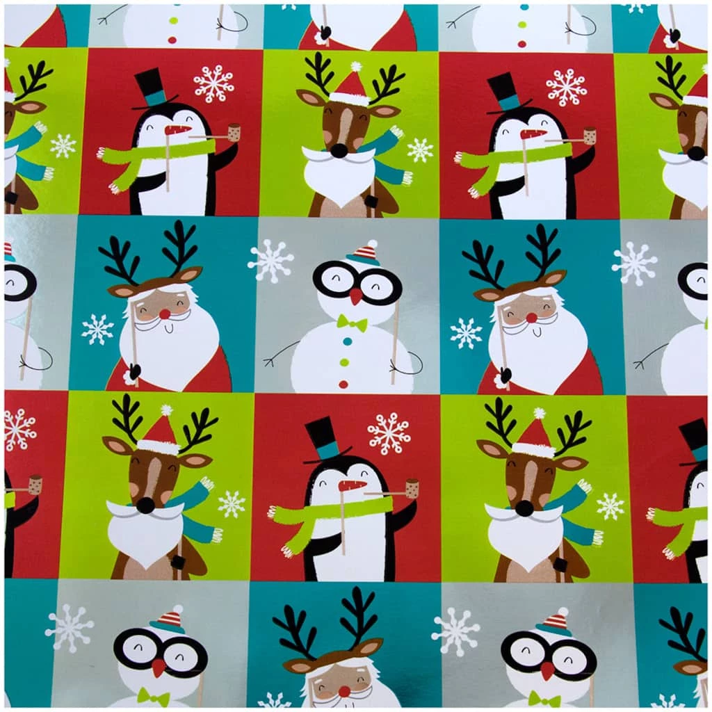 Coupon ✨ JAM Paper Red Ho Ho Ho Santa Foil Gift Wrap Set, 4ct. ✨ 5 Coupon ✨ JAM Paper Red Ho Ho Ho Santa Foil Gift Wrap Set, 4ct. ✨ - Image 3