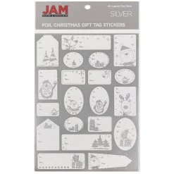 Cheap 😉 JAM Paper Matte Silver Foil 🎁 Christmas Gift Tag Stickers 🧨