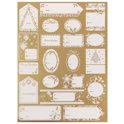 Budget 🎉 JAM Paper Matte Gold Foil ❄ Christmas Gift Tag Stickers ⭐ -Jam Paper Shop D337521S 3