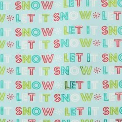 Cheap π JAM Paper Light Blue Let it Snow Gift Wrap π