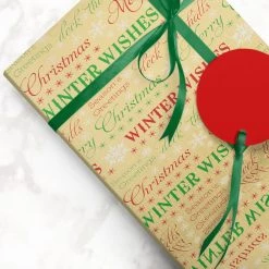 Cheapest 🔔 JAM Paper Gold Winter Wishes Gift Wrap 🌟 -Jam Paper Shop D337560S 4