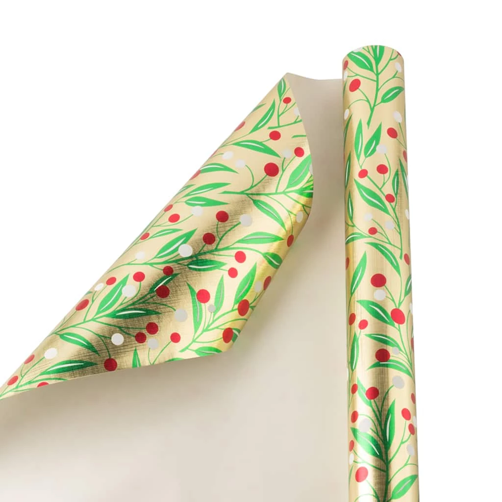 Deals π JAM Paper Embossed Gold with Holly Gift Wrap π 5 Deals π JAM Paper Embossed Gold with Holly Gift Wrap π - Image 3