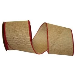 Best reviews of 👍 JAM Paper 4" Natural Burlap with Red Wired Edge Ribbon 🛒