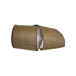 Deals ⌛ JAM Paper 4" Burlap Wired Ribbon 🛒