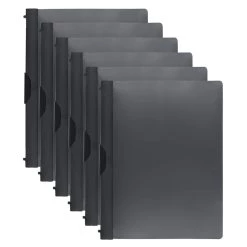 Hot Sale 💯 JAM Paper 9" x 12" Black Plastic Report Covers with Slide Lock Clip, 6ct. 😍
