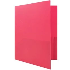 Buy 👍 JAM Paper 9.5" x 11" Fuchsia Pink Plastic 2 Pocket POP Folders, 6ct. ✔️ -Jam Paper Shop D341271S 4