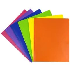 Promo 😍 JAM Paper 9.5" x 11.5" Assorted Plastic 2 Pocket School POP Folders with Clasps, 6ct. 👏 -Jam Paper Shop D341273S 3