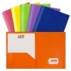 Cheap 🛒 JAM Paper 9.5" x 11.5" Assorted Plastic 2 Pocket POP Folders, 6ct. ❤️ -Jam Paper Shop D341286S 1