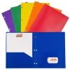 Best Sale ⭐ JAM Paper 9.5" x 11.5" Assorted Primary Colors Plastic 2 Pocket School POP Folders, 6ct. ✔️ -Jam Paper Shop D341287S 1