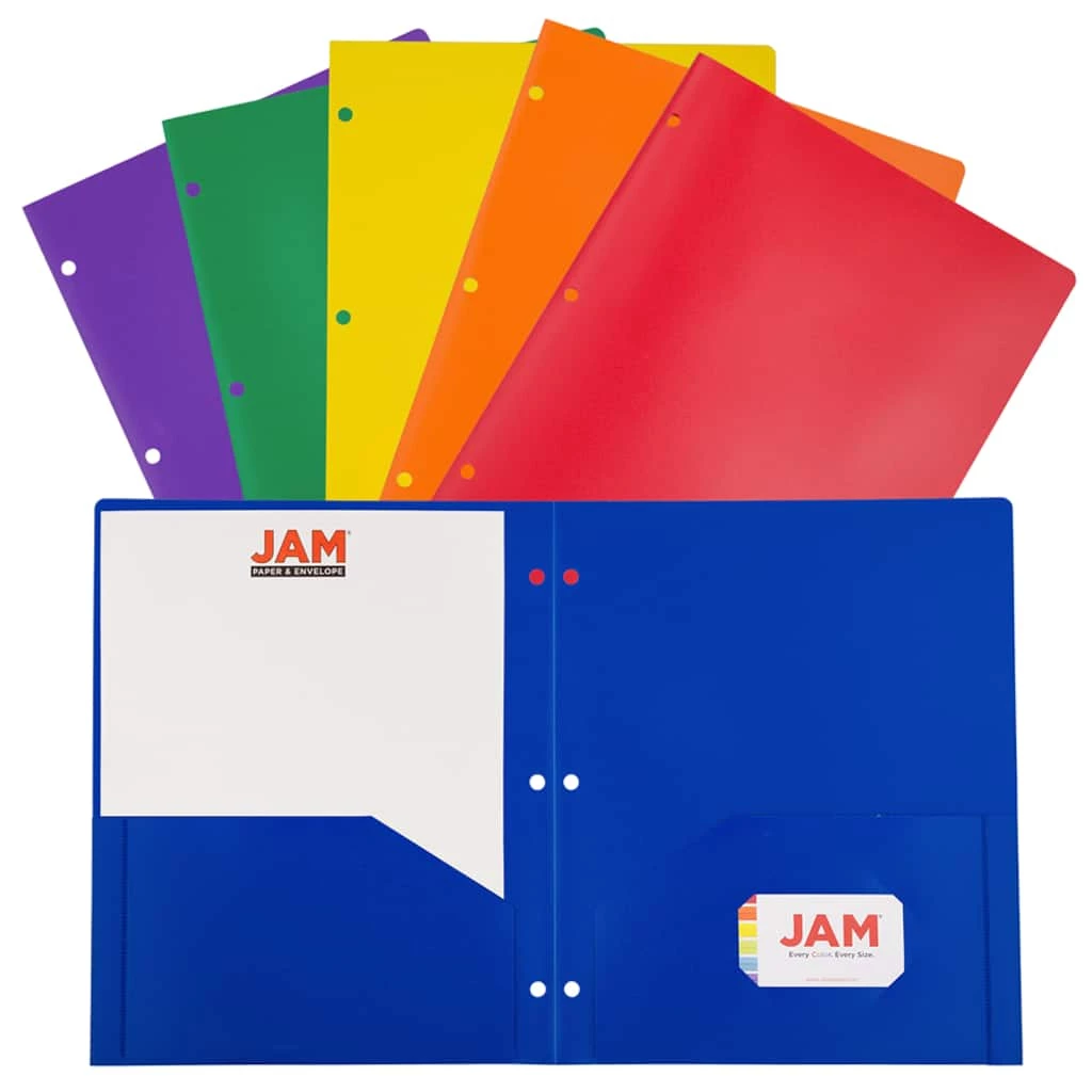 Best Sale ⭐ JAM Paper 9.5" x 11.5" Assorted Primary Colors Plastic 2 Pocket School POP Folders, 6ct. ✔️ 3 Best Sale ⭐ JAM Paper 9.5" x 11.5" Assorted Primary Colors Plastic 2 Pocket School POP Folders, 6ct. ✔️
