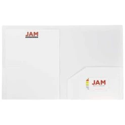 Outlet ⌛ JAM Paper Heavy Duty Plastic 2-Pocket Folders, 6ct. 👏 -Jam Paper Shop D341291S 3