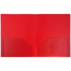 Best Pirce 🎁 JAM Paper Primary Color Heavy Duty Plastic 2-Pocket School Folders, 6ct. 😀 -Jam Paper Shop D341309S 3