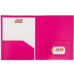 Discount ❤️ JAM Paper Fashion Color Heavy Duty Plastic 2-Pocket School Folders, 6ct. 😀 -Jam Paper Shop D341310S 4