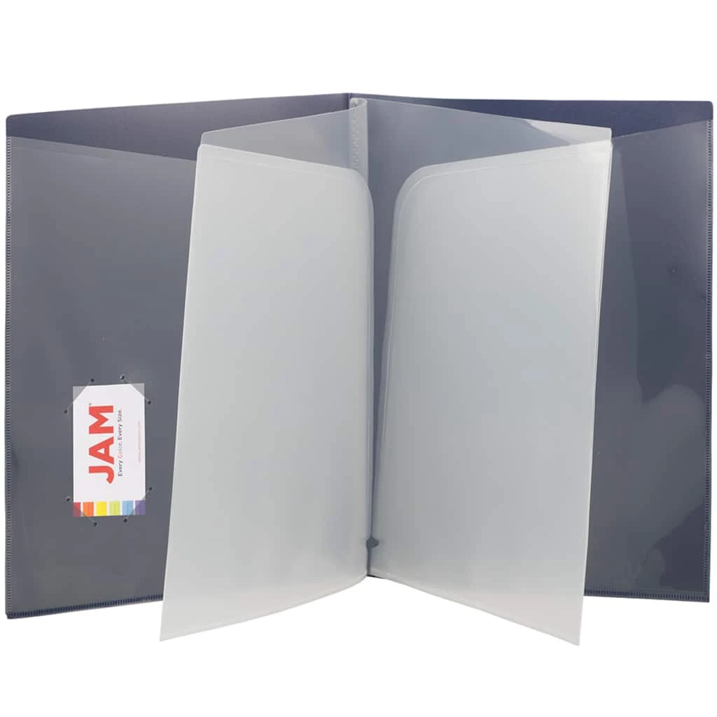 Outlet π JAM Paper Navy Heavy Duty Plastic High 6-Pocket Folder, 2ct. 𧨠5 Outlet π JAM Paper Navy Heavy Duty Plastic High 6-Pocket Folder, 2ct. 𧨠- Image 3