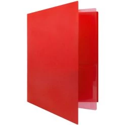 Best Sale 🎉 JAM Paper Heavy Duty Plastic 4-Pocket Folder, 2ct. ⌛