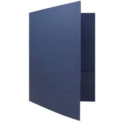 Promo ✨ JAM Paper Navy Blue 2-Pocket Textured Linen Business Folders, 50ct. 😉 -Jam Paper Shop D341347S 4