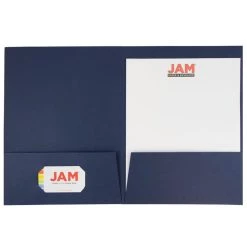 Discount ✨ JAM Paper 2-Pocket Textured Linen Business Folders, 100ct. 😉 -Jam Paper Shop D341350S 3