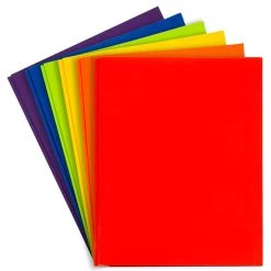 Deals 🎉 JAM Paper Primary Glossy Laminated Two Pocket Folders With Clasps, 6ct. 🔥
