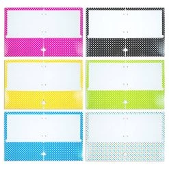 Cheapest ✔️ JAM Paper Polka Dots Glossy Laminated Two Pocket 3 Hole Punch School Folders, 6ct. 🔔 -Jam Paper Shop D341443S 3