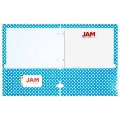 Cheapest ✔️ JAM Paper Polka Dots Glossy Laminated Two Pocket 3 Hole Punch School Folders, 6ct. 🔔 -Jam Paper Shop D341443S 4