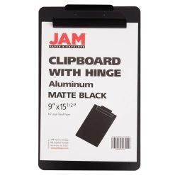 Cheapest 👏 JAM Paper Matte Black Legal Size Aluminum Premium Clipboard with Hinge 🎉