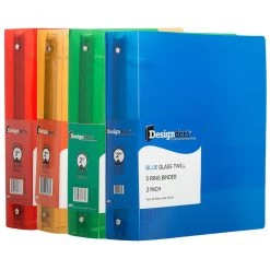 Cheap 🥰 JAM Paper 2" Glass Twill Plastic 3-Ring Binders, 4ct. 🎁